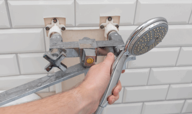 shower leaking into ceiling