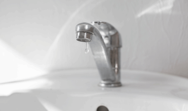 hot water leaking from tub faucet