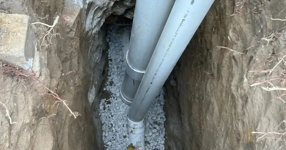 Flushing clogged toilet image needing an emergency drain cleaning service