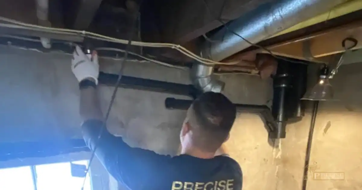 Kitchen and bathroom clogged drain repair with water bursting in pipe Kitchen and bathroom clogged drain repair with water bursting in pipe