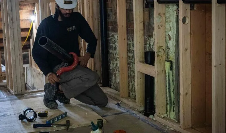 Clean bathroom with white colored toilets and sinks as a result of drain cleaning in Mississauga